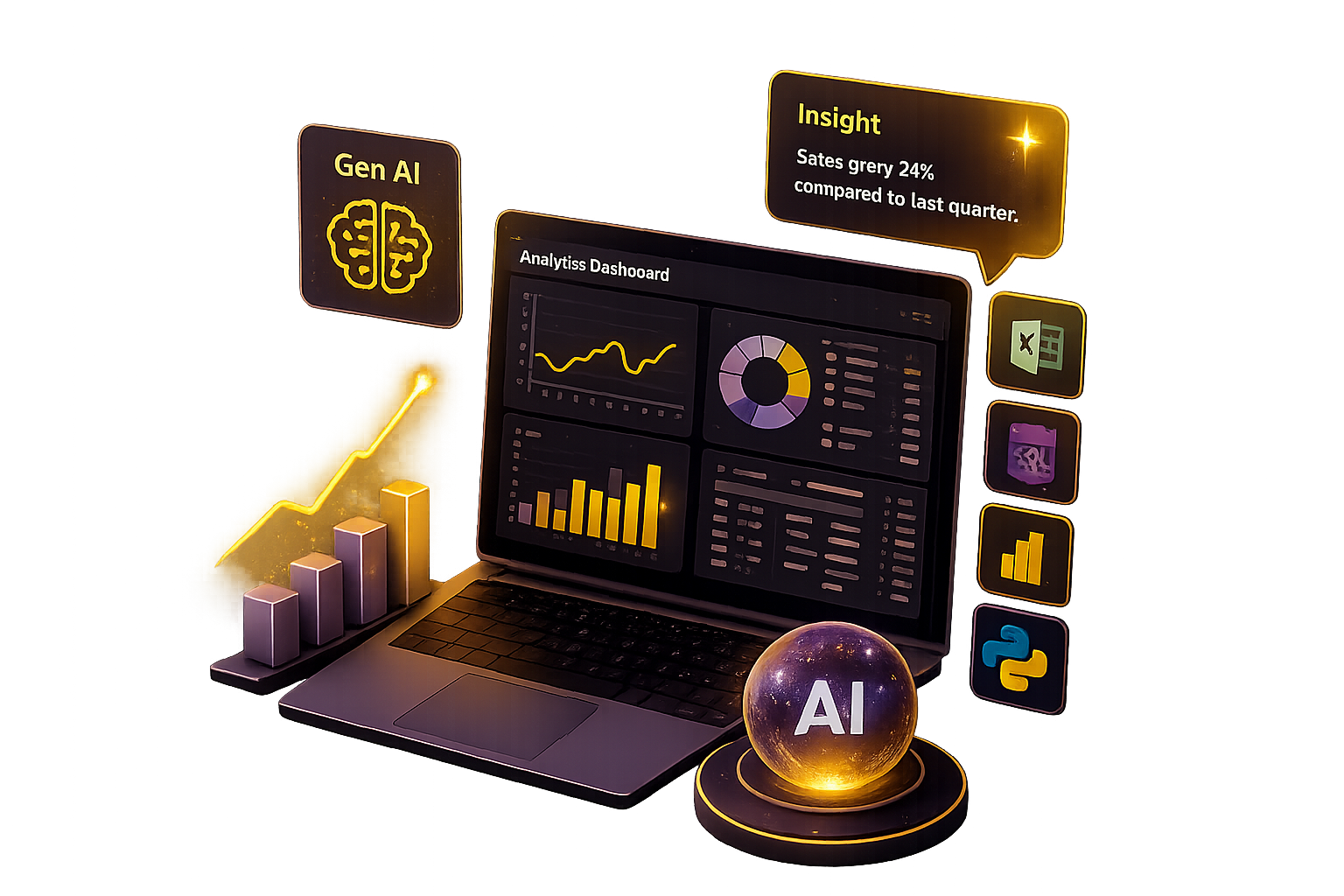 Data Analytics Dashboard with highlights